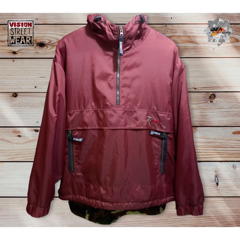 JAKET VISION STREET WEAR BRAND ORIGINAL/VISION STREET WEAR JAKET BRAND ORIGINAL-MAROON