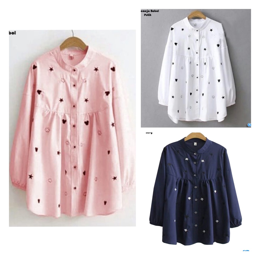 Kemeja Babol/kemeja wanita/blus wanita/blouse wanita/atasan blus/blus lengan panjang/atasan wanita/b