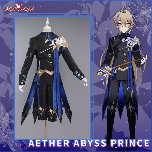 UWOWO Exclusive Genshin Impact Cosplay Abyss Prince Aether Costume Traveler Genshin Impact Fanart Cosplay Traveller