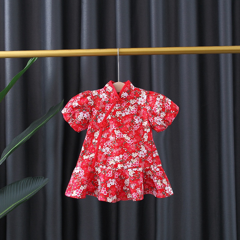 [eleypan.kids] Dress Anak IMPORT Quality Terusan Premium Cheongsam Qipao Sakura Dres Mewah Impor