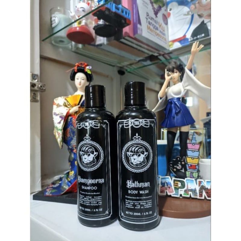 PAKET SHAMPO SHAMPOORNA + SHAMPOORNA BODY WASH PELURUS  RAMBUT PRIA WANITA