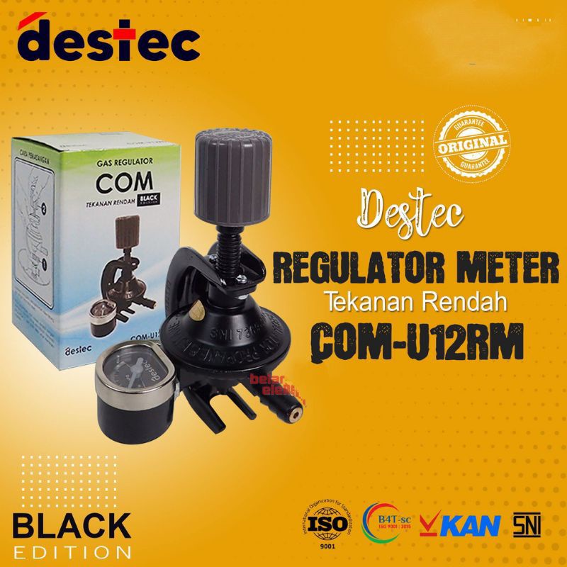 Destec , Destek ,  Desteg  , Regulator Gas Com , LPG , COM U12RM  +meter Tekanan Rendah