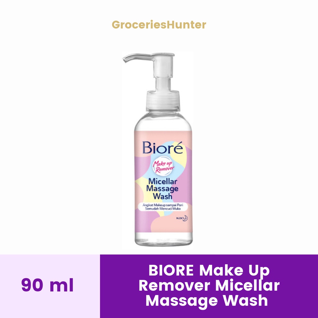 BIORE Make Up Remover Micellar Water Massage Wash 90 ml