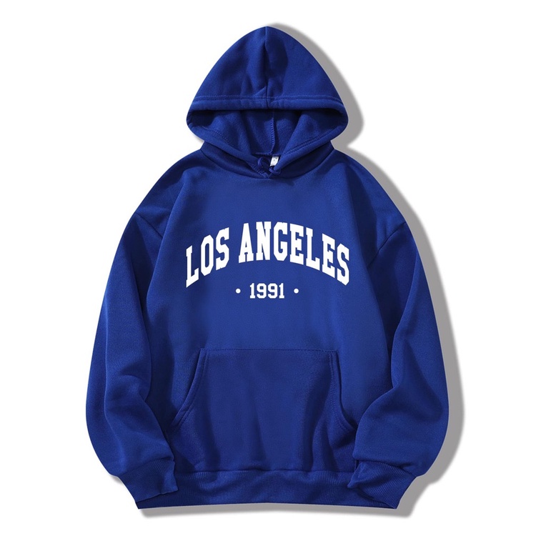 LOS ANGELES 1991 Sweater Hoodiea Trendy II LOS ANGELES 1991 Jumper Hoodie II Sweter Oblong Topi Sz M - XL ( Pria &amp; Wanita / Anak &amp; Dewasa )