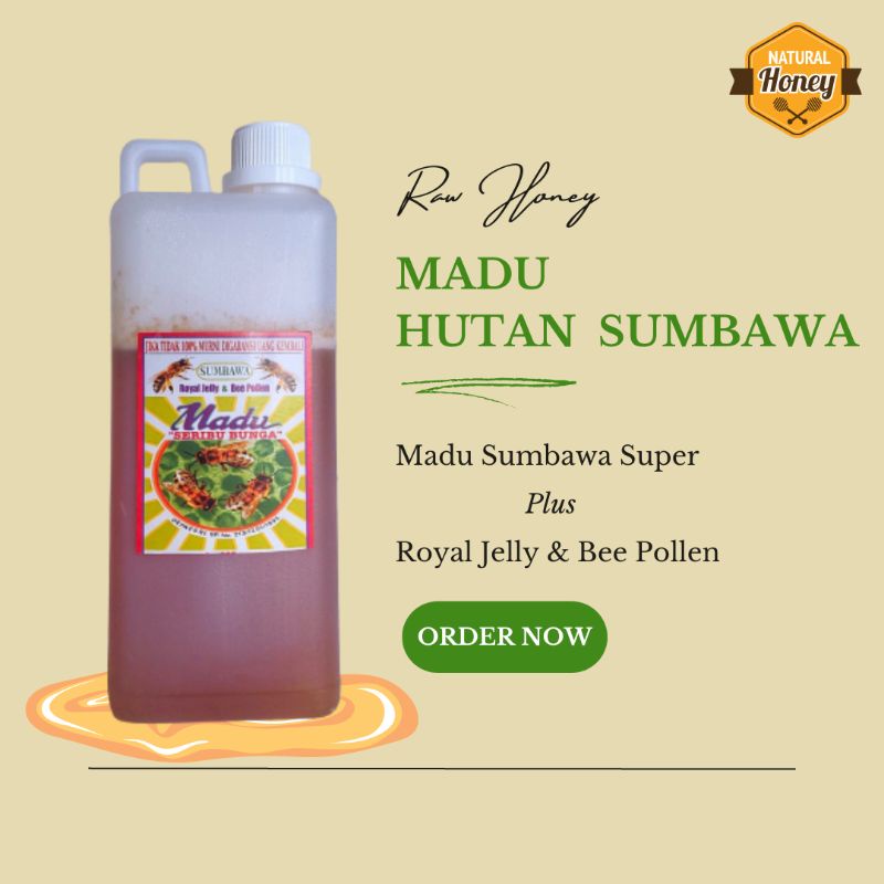 Raw Honey / Madu Seribu Bunga / Madu Sumbawa Seribu Bunga