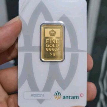 Emas Antam  5gr / Logam Mulia / Emas Batangan 24K + Kwitansi Asli