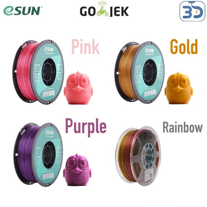 eSUN 3D Filament Terbaru eTwinkling Glitter PLA 1.75 mm