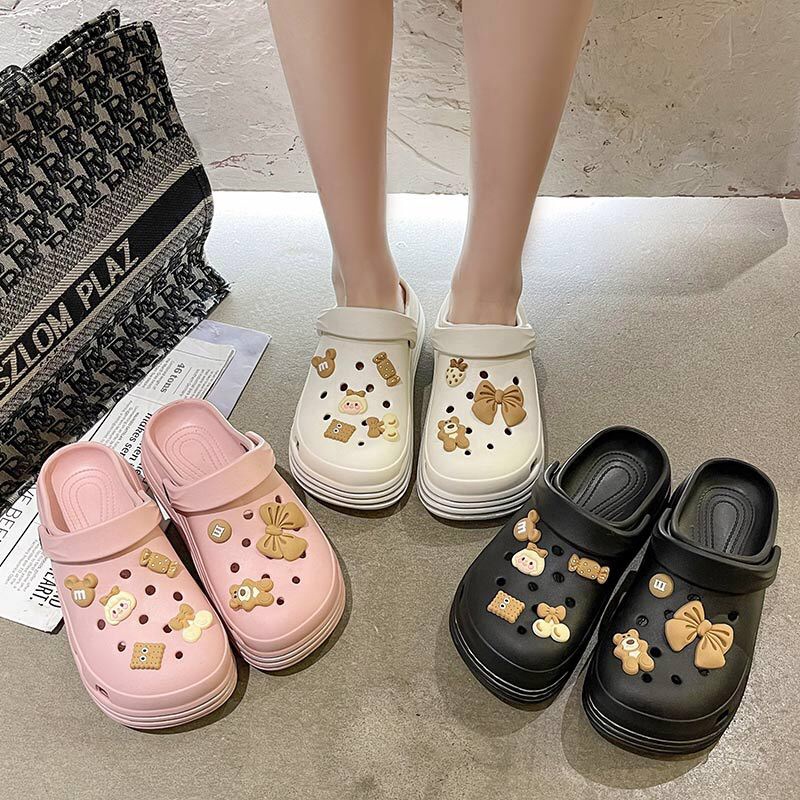 CUCI GUDANG TOPGROSIR TG0976 Sandal Wanita Import Slop Motif Bear Lucu