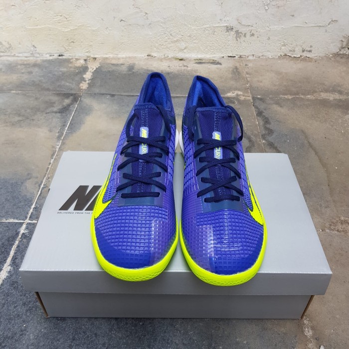 SEPATU FUTSAL NIKE MERCURIAL VAPOR14 PRO BLUE VOLT IC-SEPATU FUTSAL