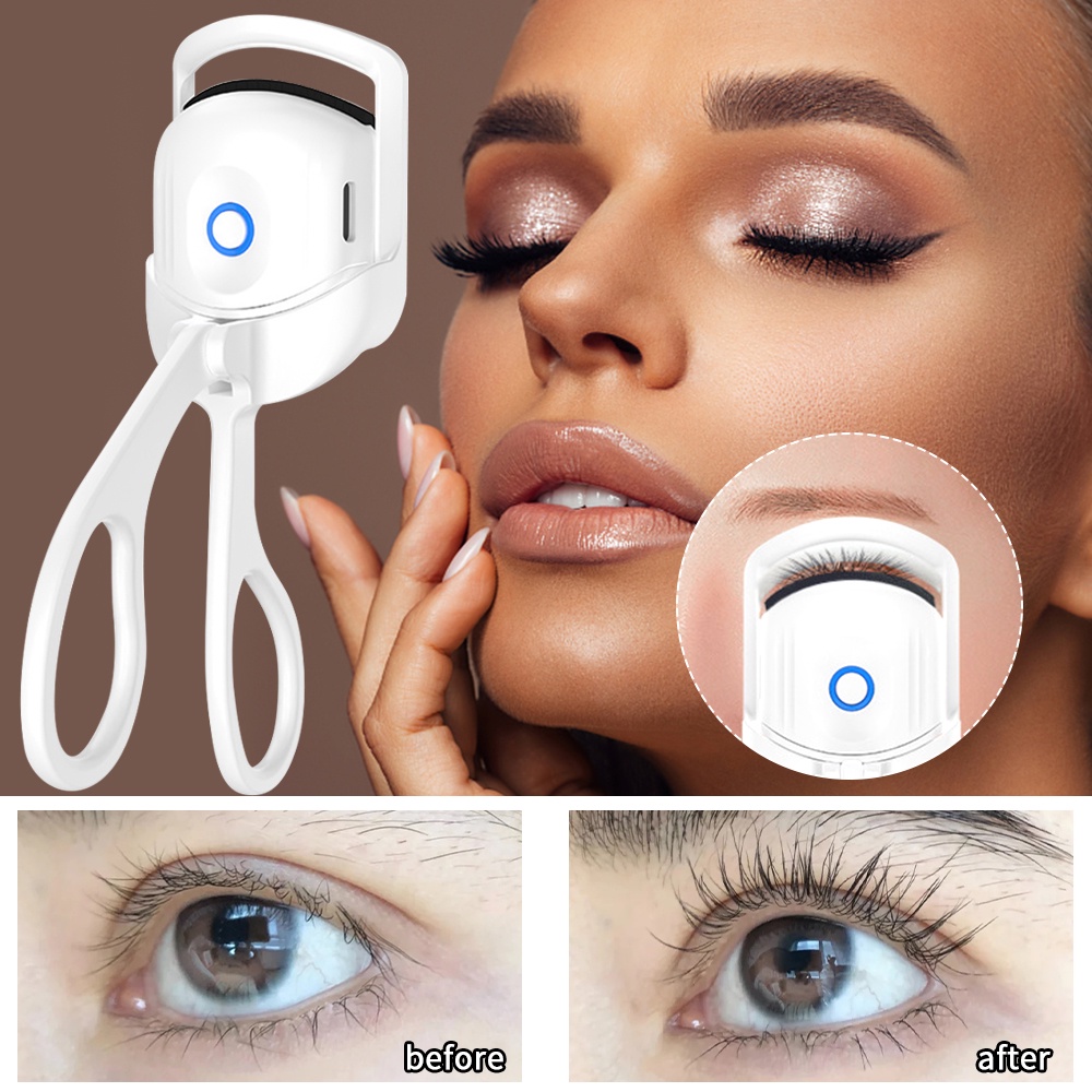 Curling Charging Double-Temperature Eyelash Curler Pengeriting Bulu Mata Elektrik Tahan Lama Stereotip Pengeriting Bulu Mata Pemanasan Cepat Pengeriting Bulu Mata