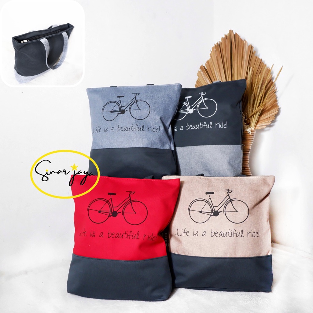 GROSIR Toto Bag Kanvas Wanita  Totebag Murah Resleting Totebag Kanvas Totebag Wanita Kanvas Totebag 