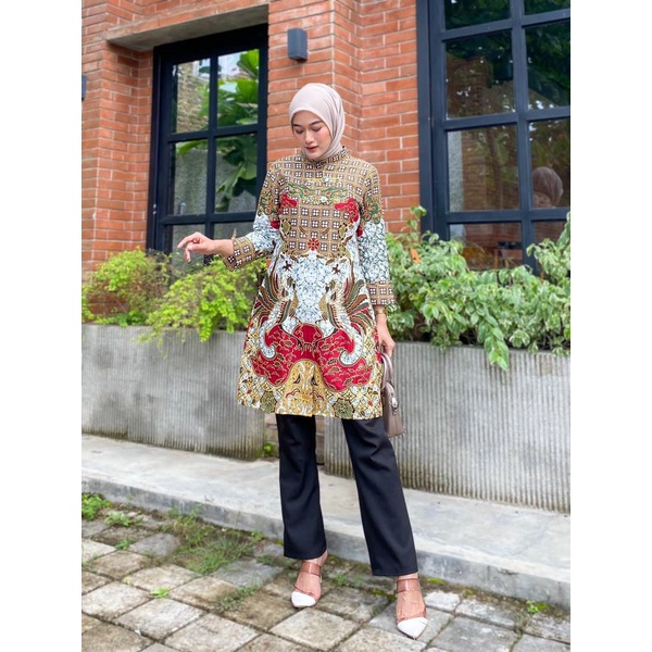 BAJU TUNIK BATIK CANTIK & ELEGAN BAHAN KATUN 40s  / TUNIK BATIK WANITA / ATASAN BATIK WANITA / BATIK