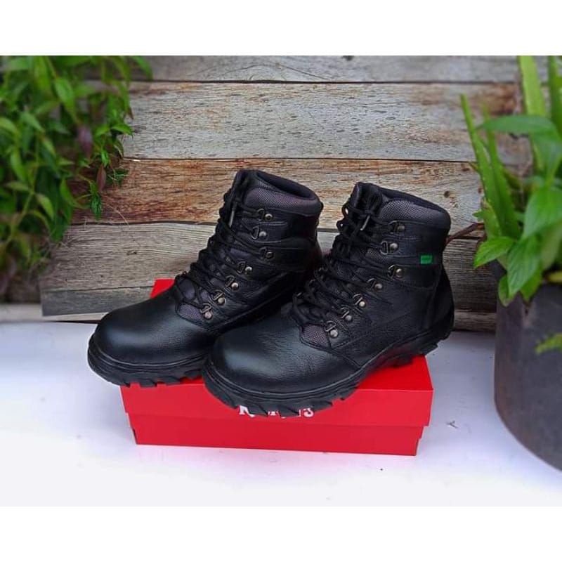 sepatu touring Septy kulit asli.sepatu boots proyek Kickers.sepatu kerja lapangan