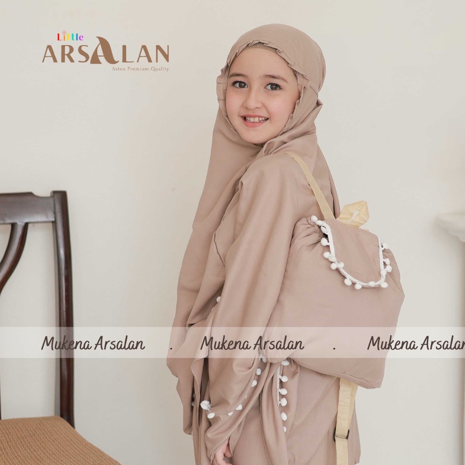 Mukena Anak Perempuan Tanggung Mukenah Remaja 2 In 1 Resleting Karakte Mukena Anak Pompom Polos Tas
