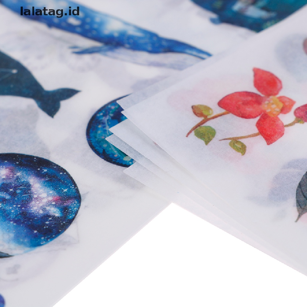 [lalatag] 6lembar/pack Kawaii Stationery Stiker Ikan Paus Lucu Lovely Paper Sticker [ID]