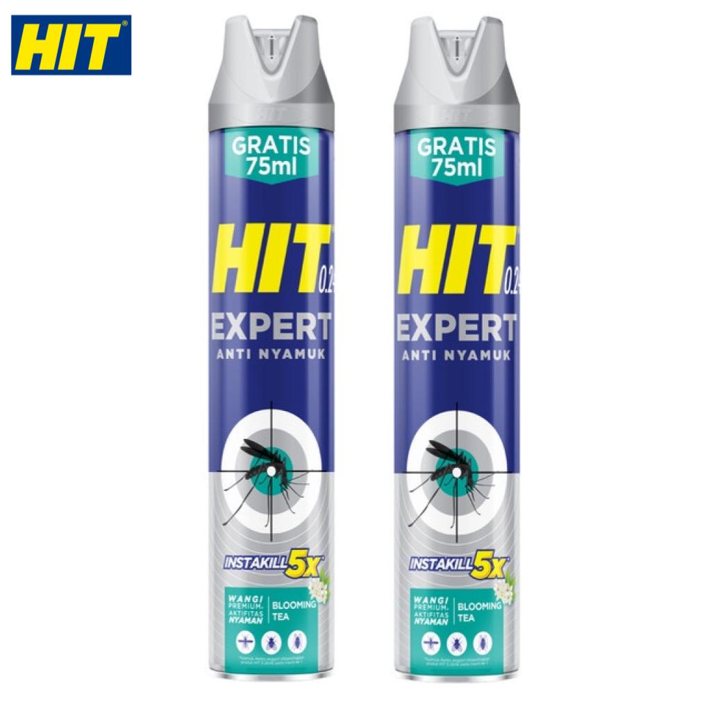 Hit Aerosol Expert Blooming Tea 600ml+75 ML - Obat Nyamuk - Bunuh Nyamuk Penyebab Demam Berdarah (DB