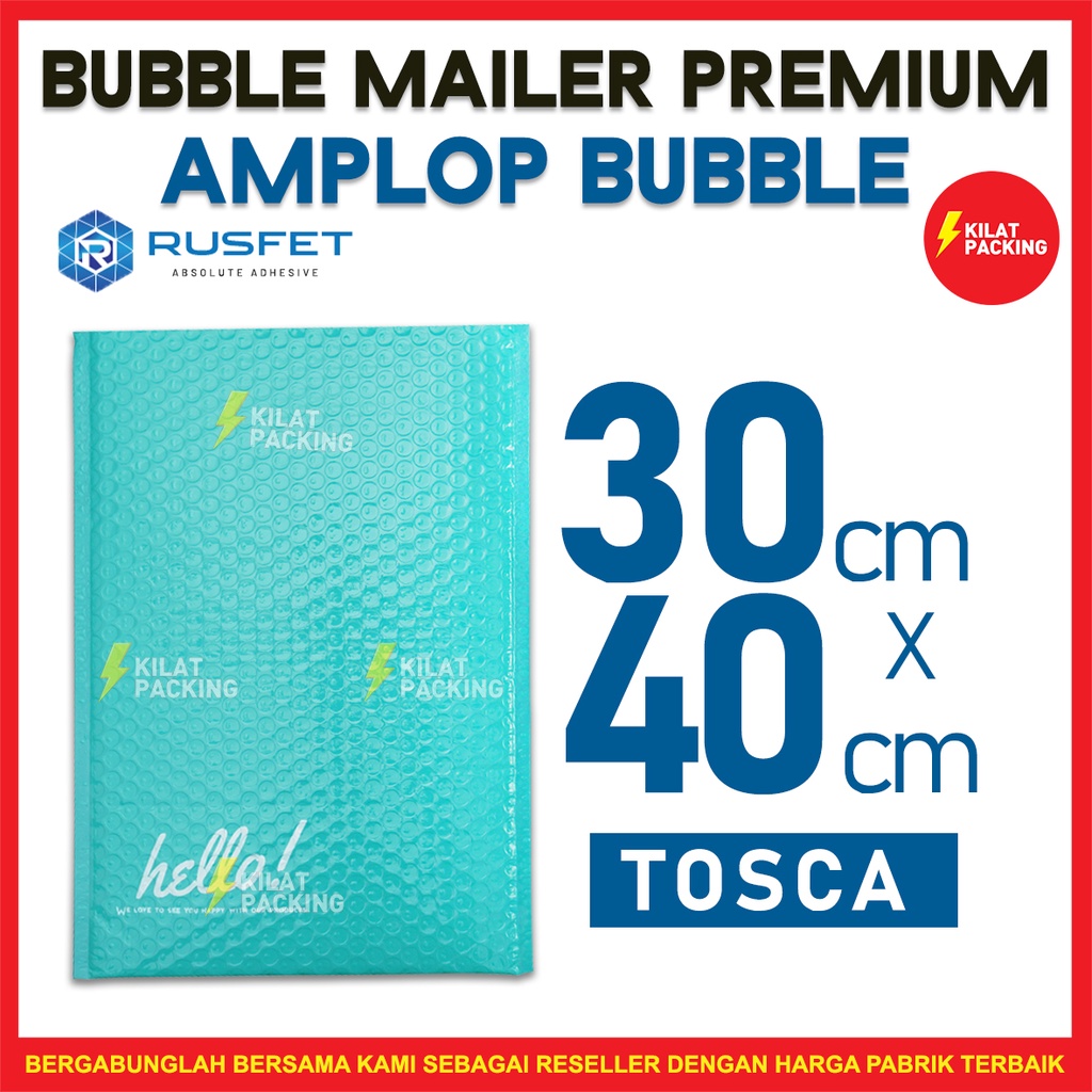 

AMPLOP BUBBLE 30CM X 40CM - BUBBLE MAILER - BUBBLE PACKING HELLO PREMIUM TERMURAH TOSCA