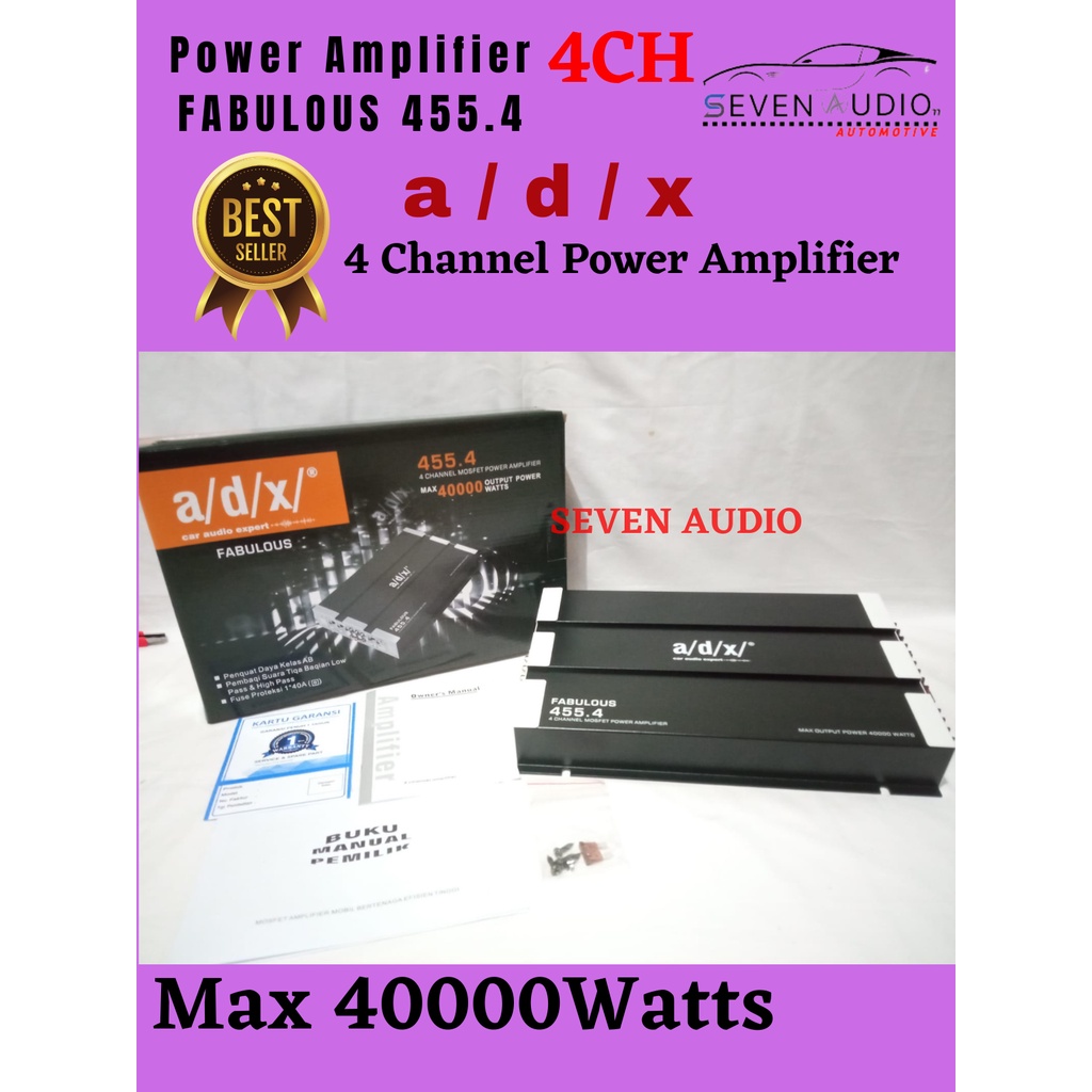 Power Amplifier Mobil ADX Fabulous 455.4 Max Power 40000 Watts 4CH MOSFET - Power ADX Fabulous 455.4
