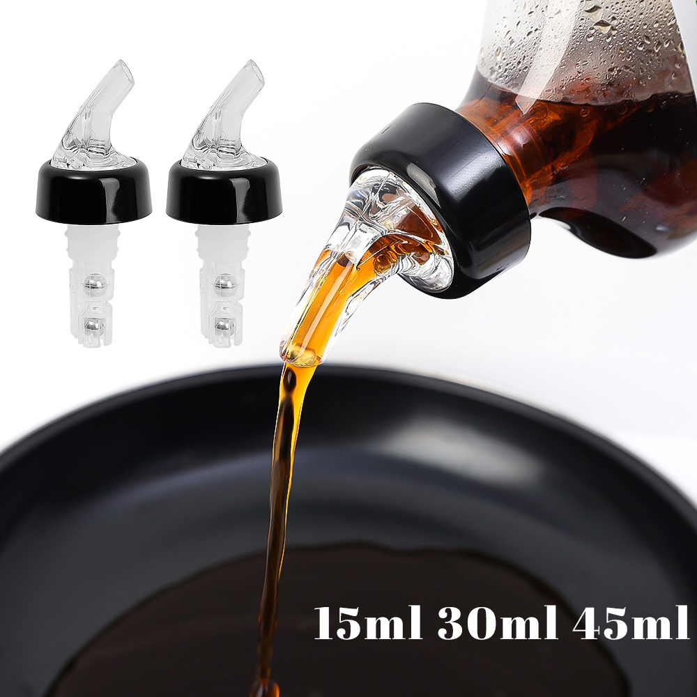 15/30/45ml Penuang Anggur Kuantitatif Plastik Mengukur Botol Minyak Spout Alkohol Botol Stopper Dispenser Cairan Cocktail Tools Bar Aksesoris Dapur