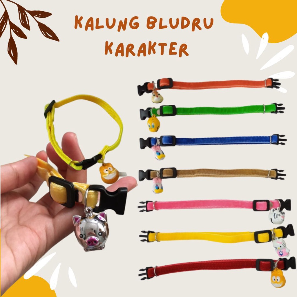 Kalung Bludru dengan Lonceng karakter