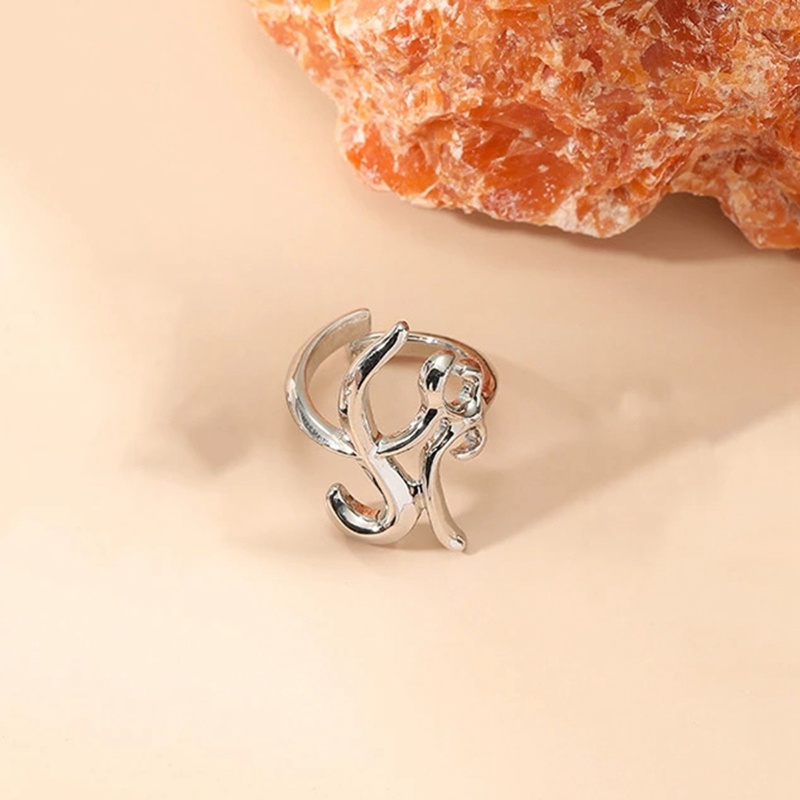3pcs/set Cincin Ujung Jari Tidak Teratur Untuk Wanita Membuka Cincin Jari Cincin Sederhana Warna Perak Kuku Set Pesona Hadiah Perhiasan Pesta
