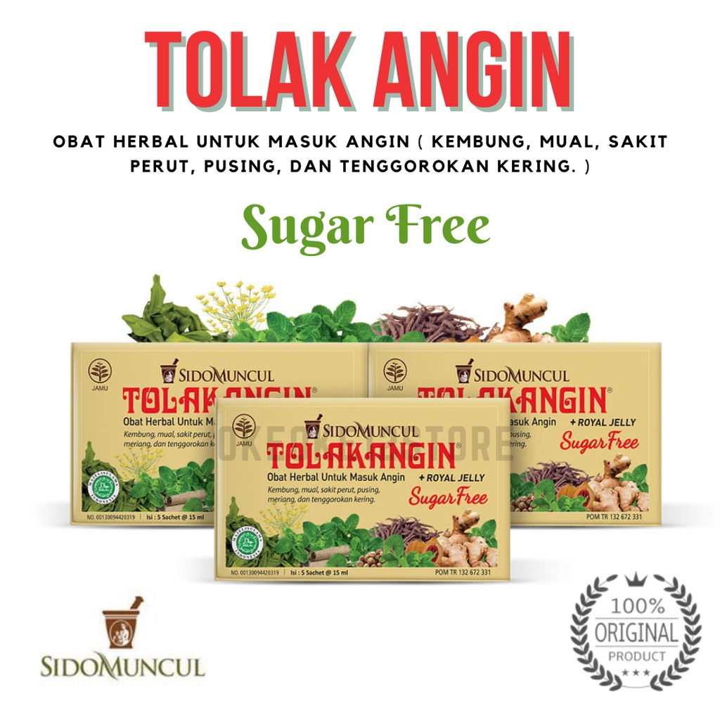 

Tolak angin bebas gula herbal