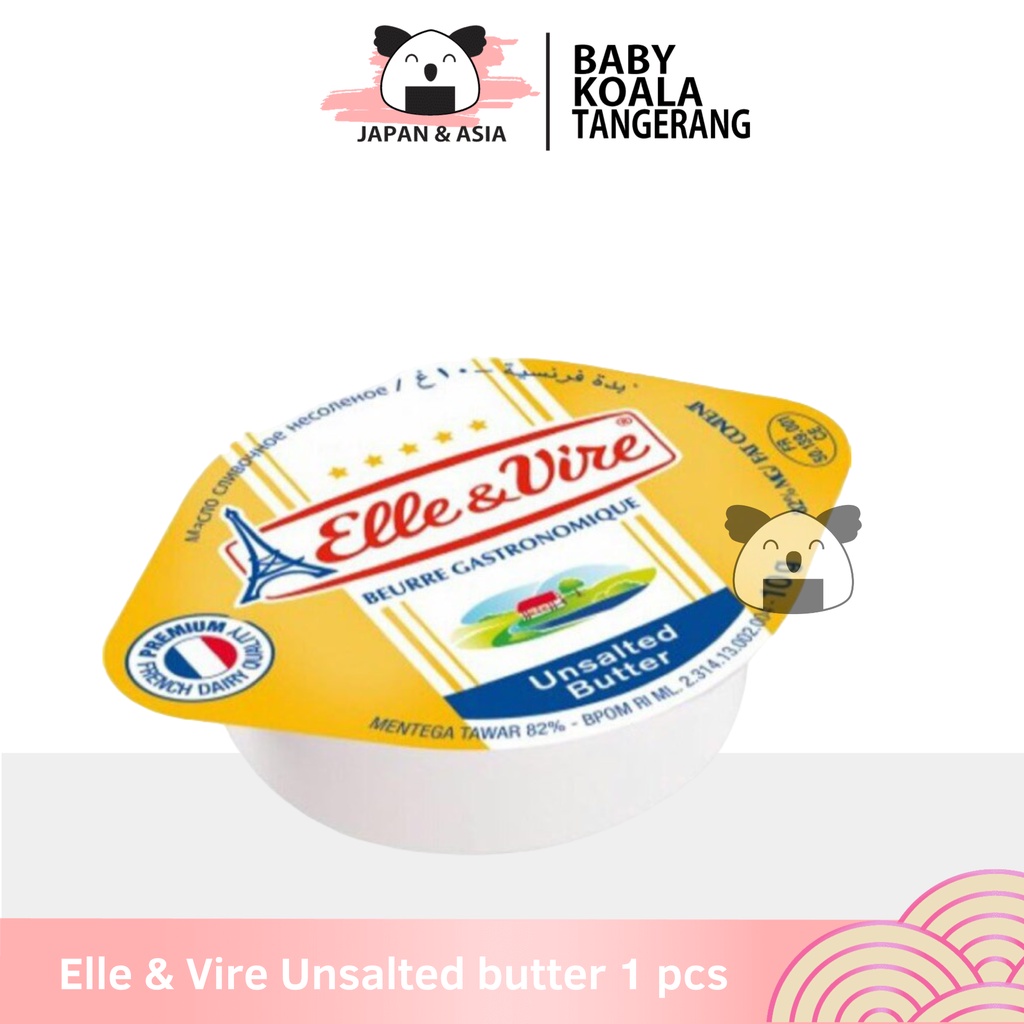 

Elle & Vire Butter Portion Microcup Unsalted 10 g || MPASI Buter