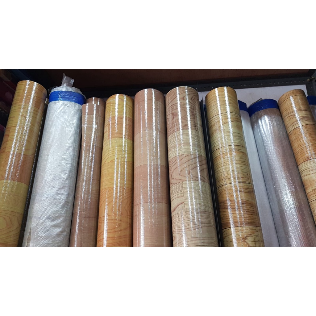 Tikar Karpet Terpal Lantai Plastik PVC Vinyl Kayu Marmer Tebal Lebar 2M Per Roll murah di Makassar