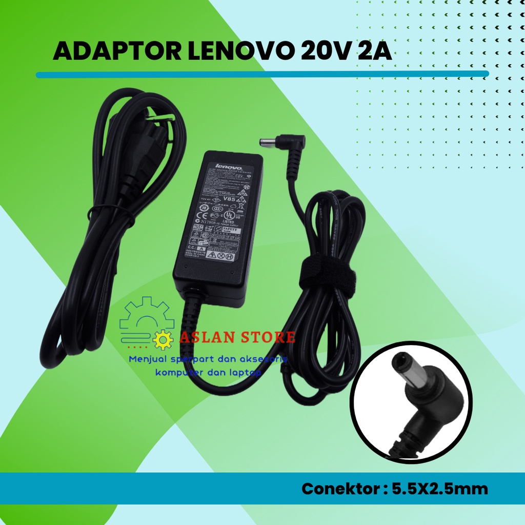 Lenovo 20v 2a 5.5x2.5mm S10 G470 G475 G480 G485 Adaptor laptop MSI Angin U90 U100 U115 U120H U120 U150 U160 U260 U310