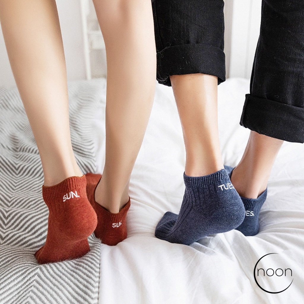 NOON (seachtain) Kaos Kaki Pendek Sneakers Keds Ankle Socks Kaus Kaki Tebal Wanita Korea Motif Polos Cewek Remaja Perempuan Semata Kaki Kerja Sekolah Sport Gym Senam Lari Badminton SMA Olahraga Futsal Basket Katun Import Impor Grosir Lusinan