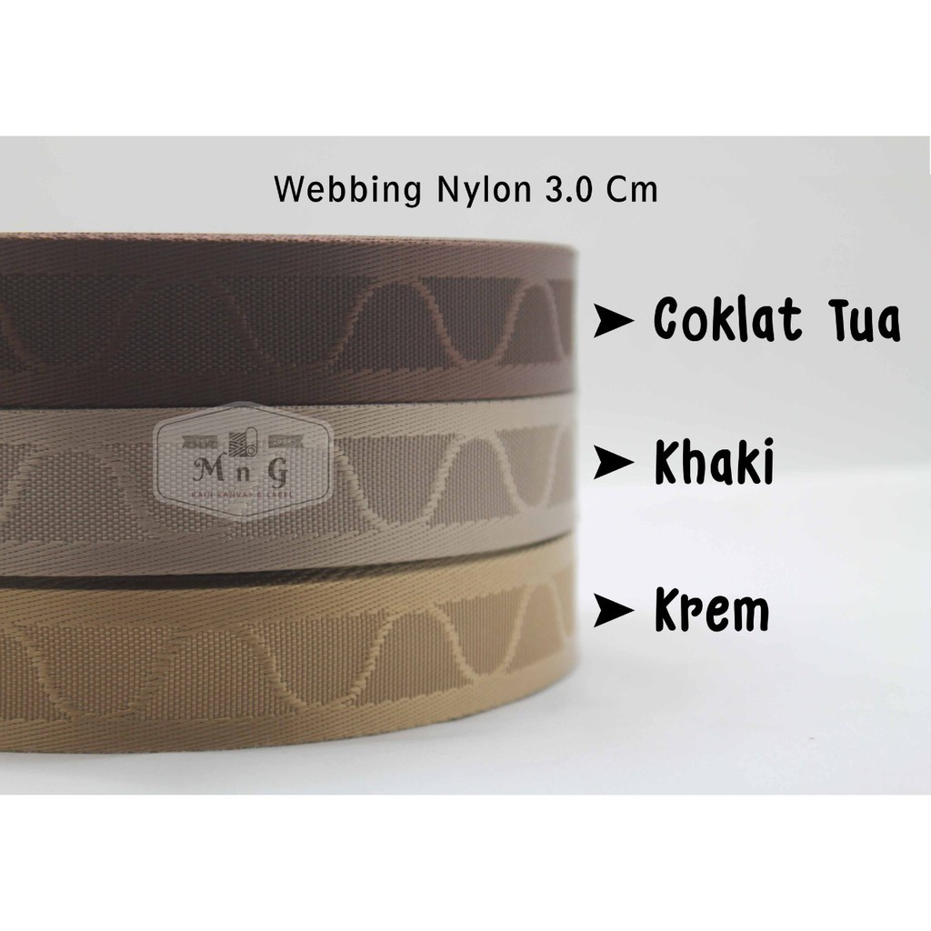 Webbing 3.0cm Nylon Motif Mountain (Roll)