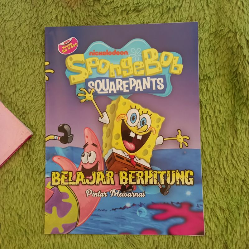 ORIGINAL BUKU PINTAR MEWARNAI SPONGEBOB SQUAREPANTS BELAJAR BERHITUNG