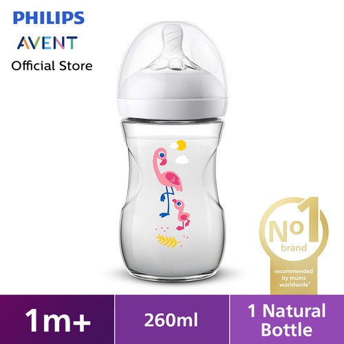 [Hazelcare] Philips Avent Natural Bottle Twinpack Twin Pack / Single Pack Blue / White / Tiger / Hippo / Flamingo Botol Susu Bayi 260ml 260 ml