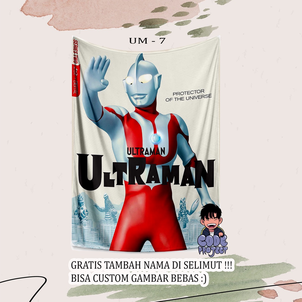 SELIMUT KARAKTER ULTRAMAN - selimut ultraman - ultraman - blanket yelvo ultraman