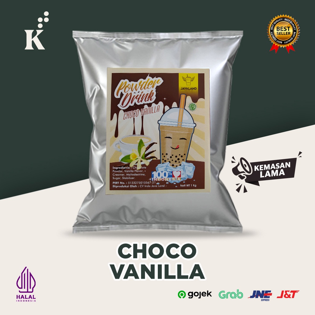 Bubuk Minuman Bubble Powder Drink Choco Vanilla ORIGINAL Javaland 1kg