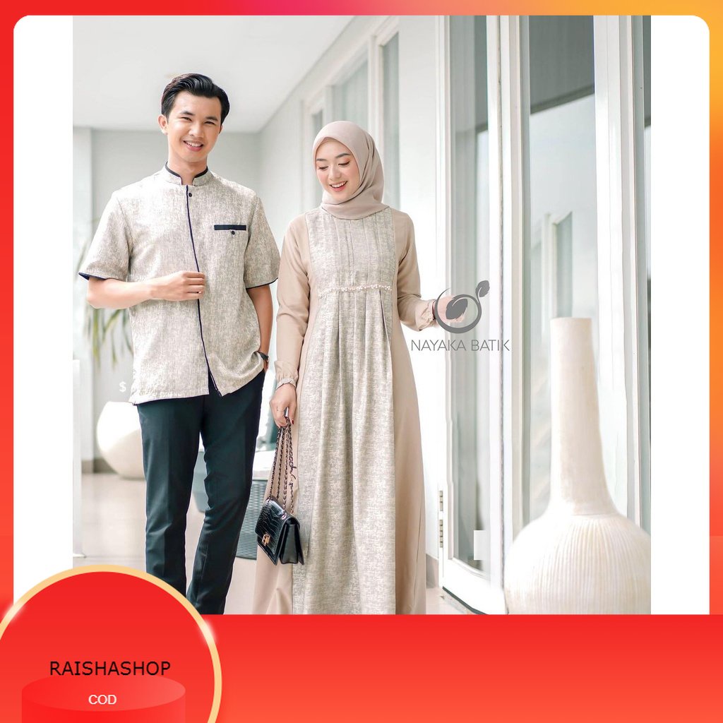 [NEW ARRIVAL] SARIMBIT BATIK COUPLE GAMIS ZIYA - GAMIS BUSUI - GAMIS COUPLE SPESIAL BAJU LEBARAN - S