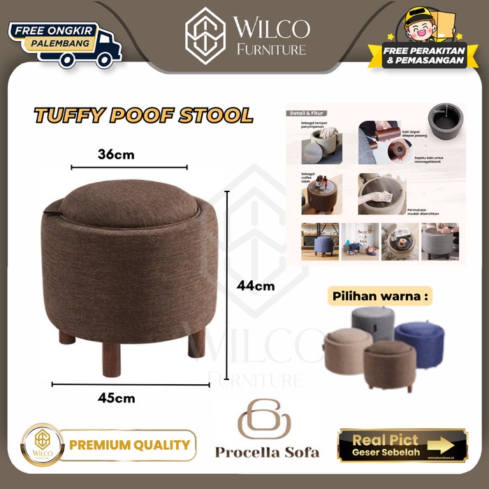 Kursi Stoll Tuffy Puff Stool Procella / Sofa Puff Olympic Ruang Tamu