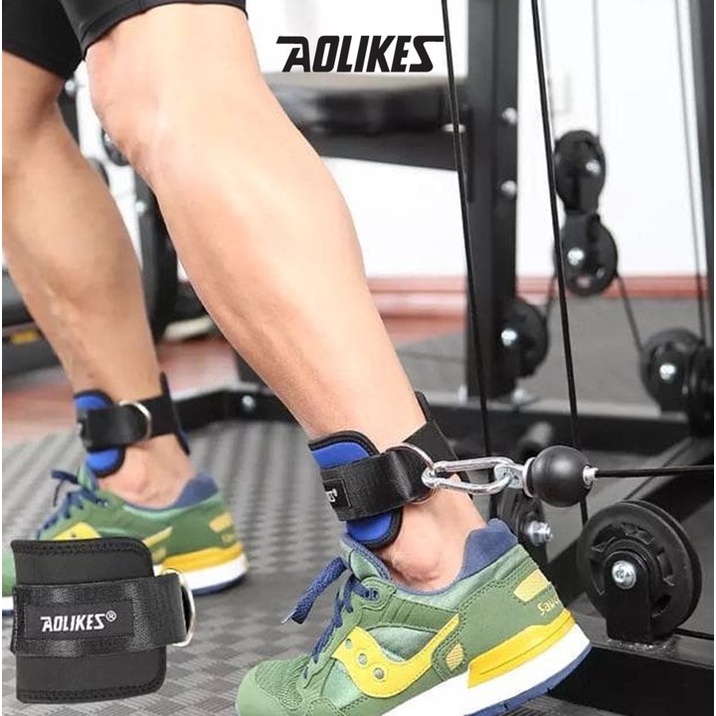 Aolikes Ankle Leg Strap Ring Support Weight Lifting Beban Kaki Gym