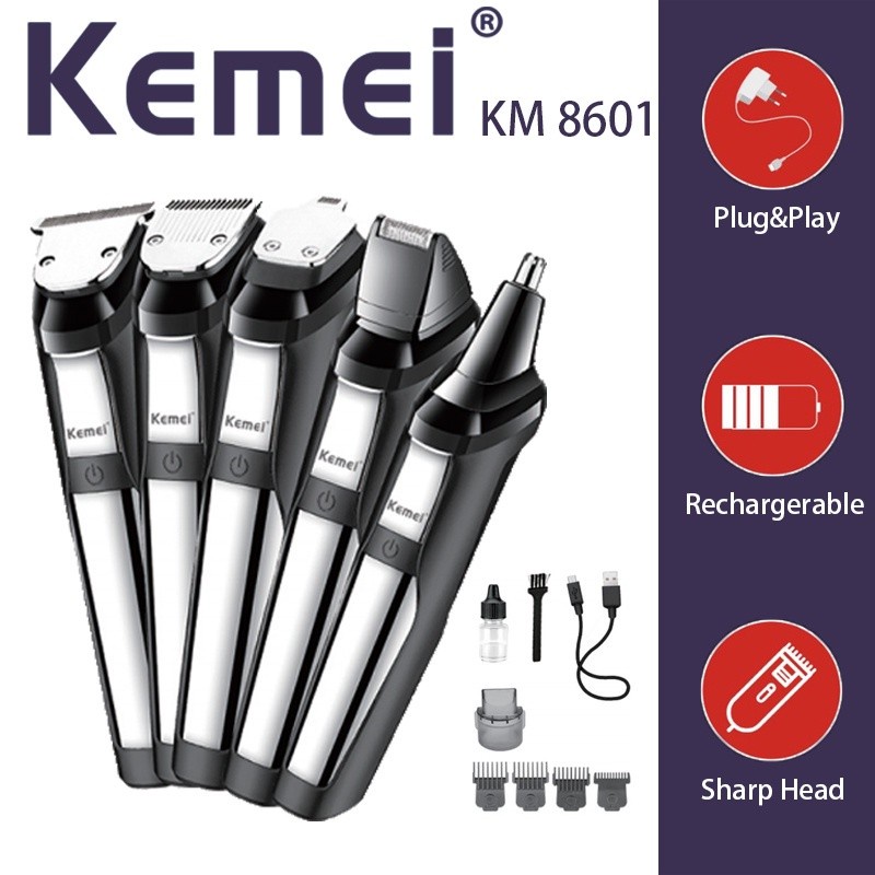 KEMEI hair trimmer kemei hair clipper km-8601 5 in1