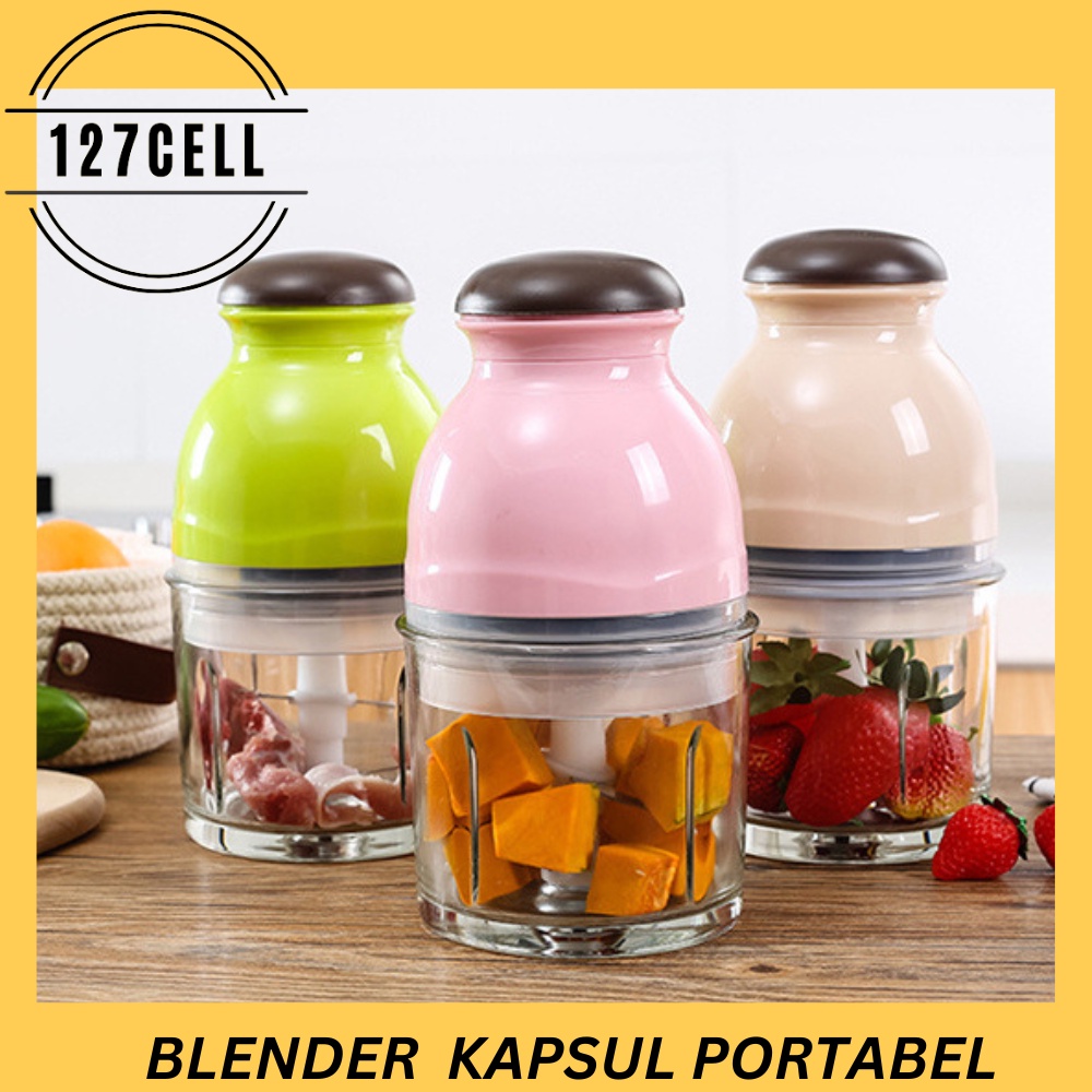 Blender Kapsul Penggiling Daging Kapsul Mini Mesin Sayur Buah Capsule Blender Cutter Portable