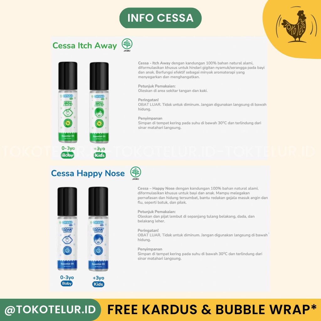 CESSA BABY - Natural Essential Oil 8ml | 0-3 tahun Aromatherapy Bayi