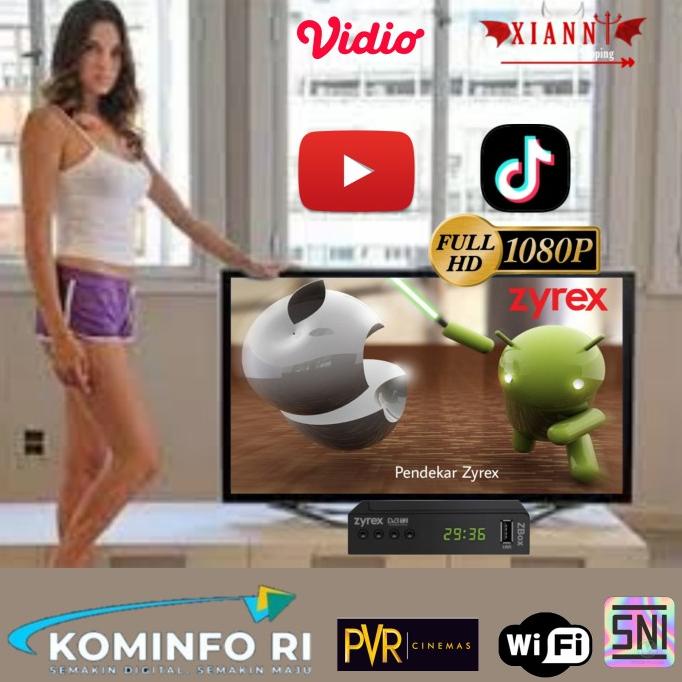 stb zyrex set top tv digital kominfo with heat resistant free HDMI