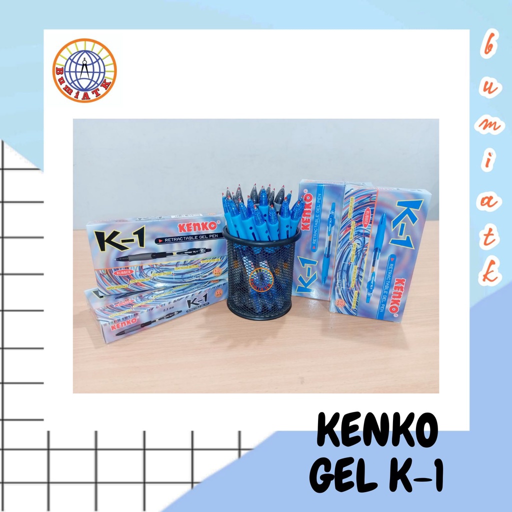 

PULPEN GEL / PULPEN CETEK / KENKO PULPEN GEL 0.5 HITAM & BIRU / PULPEN KENKO K-1 / PULPEN SATUAN