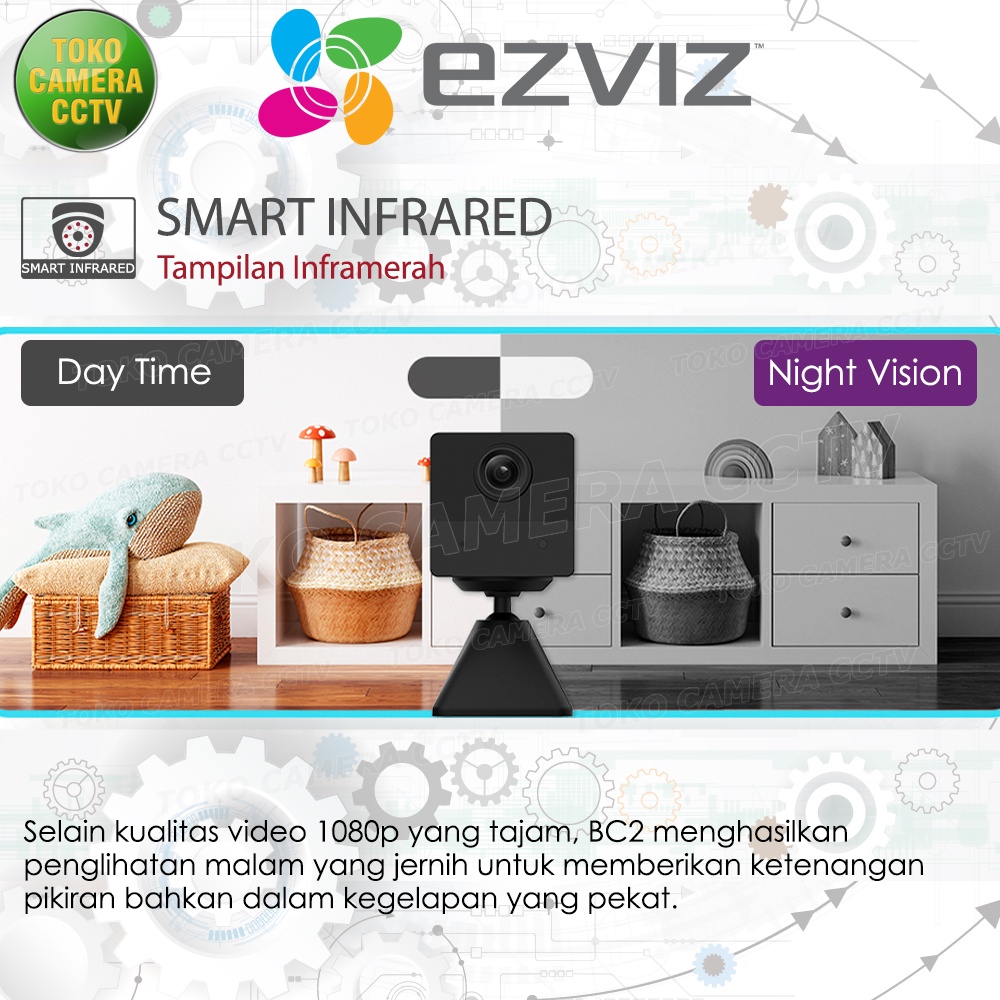 CCTV WIFI IP CAMERA EZVIZ BC2 SPY KAMERA BATERAI