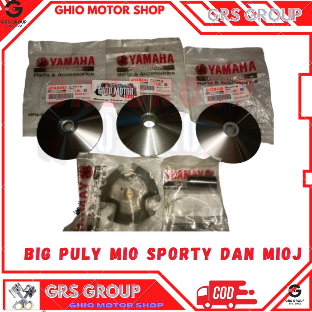 Paket Big Pulley Mio j Mio Gt X ride 115 Soul Gt 115 Paket 1 full  kirian Mio j Mio Gt Mio soul Gt X ride 115 Upgrade Cvt Mio J Up grade Cvt Mio j Pulley pully costume mio j ghio motor shop ghio motor chanel