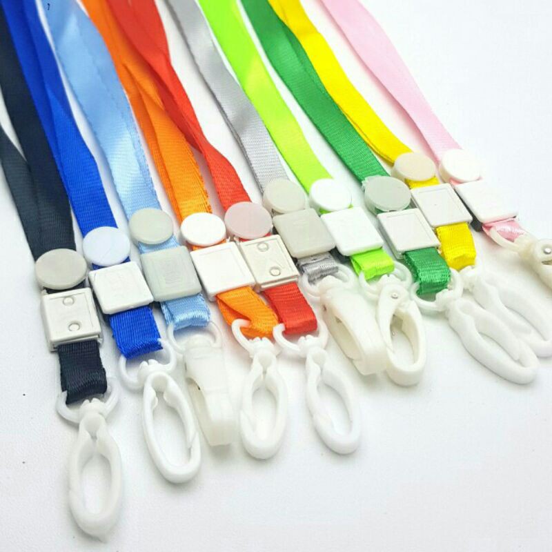 

TALI ID CARD /LANYARD WARNA WARNI / tali gantungan id card polos 1cm