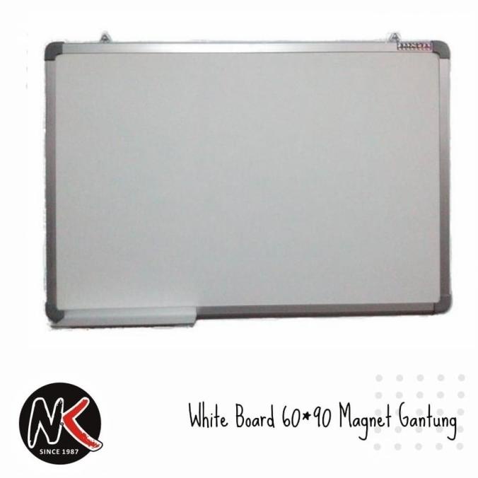 

Papan Tulis White Board Magnet Gantung Sakana 60x90 cm