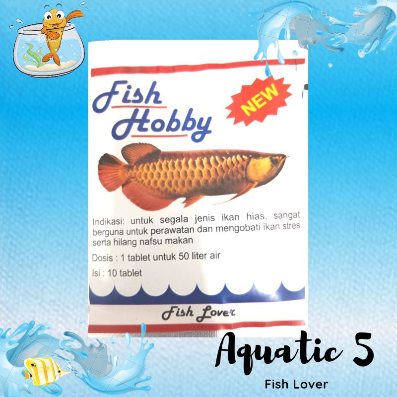 Fish Lover Obat Vitamin Ikan FISH HOBBY TABLET