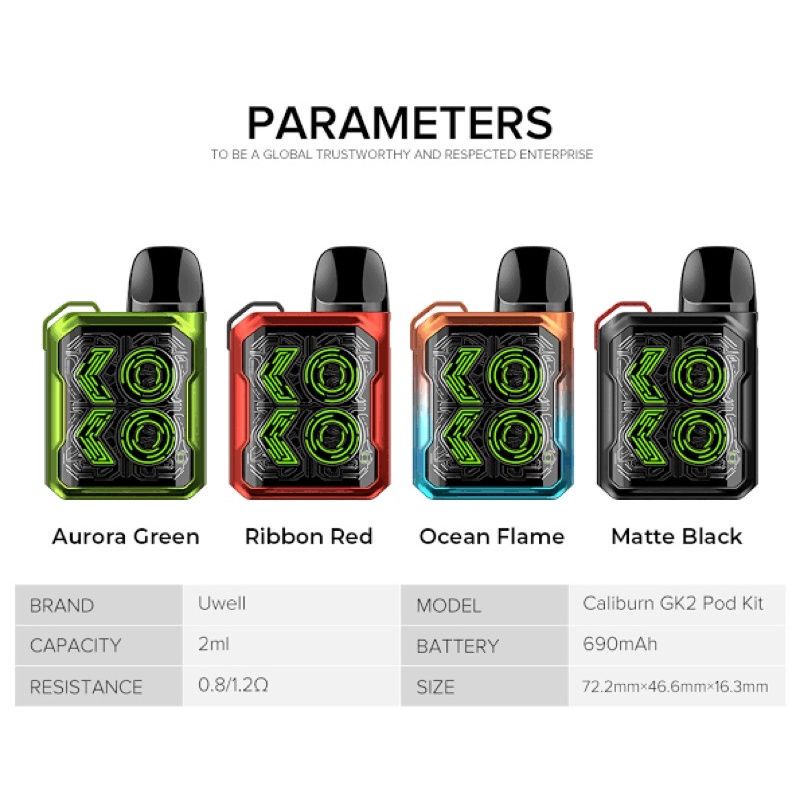 COD Elektronik terbaru Uwell Caliburn GK2 Pod System Fullset 100% Original