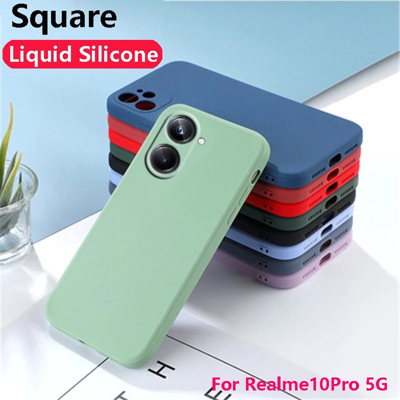 Soft Case Realme 10 4G Realme 10 Pro Realme 10 Pro Plus Liquid Silikon Slim Skin Candy Macaron Bludru